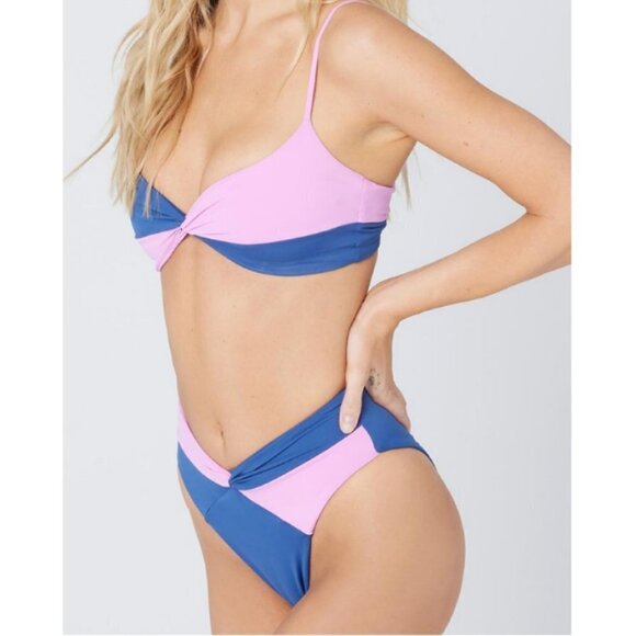 💕L*SPACE💕 Color Block Bikini (Ringo Top + Nancy Lee Bitsy Bottom) Small S NWT - Picture 4 of 15